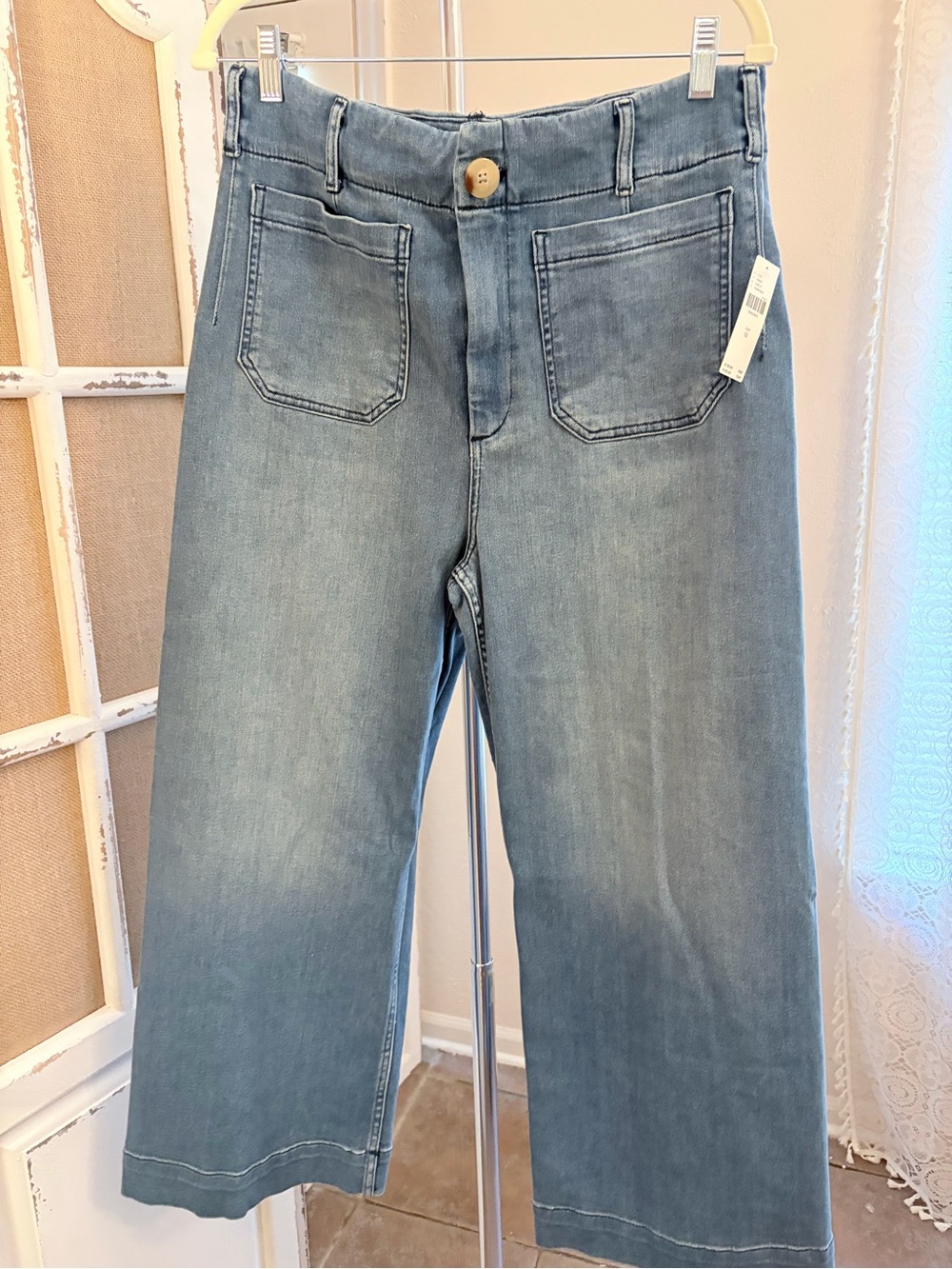 Anthropologie NWT Maeve The Colette Cropped Jeans Medium Wash Size 31